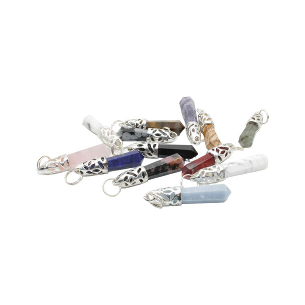 Bag of 10 Mixed Crystal point pendants Bag of 10 Mixed Crystal point pendants