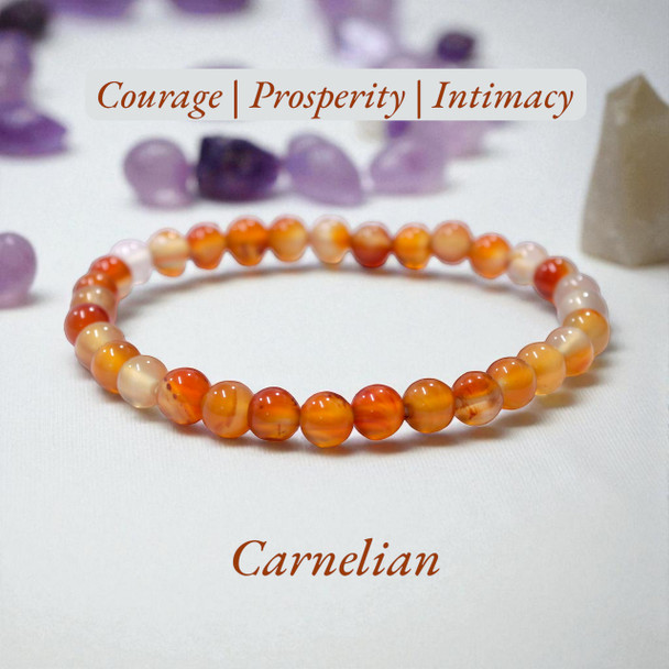 Carnelian Energy Bracelet - 6 mm