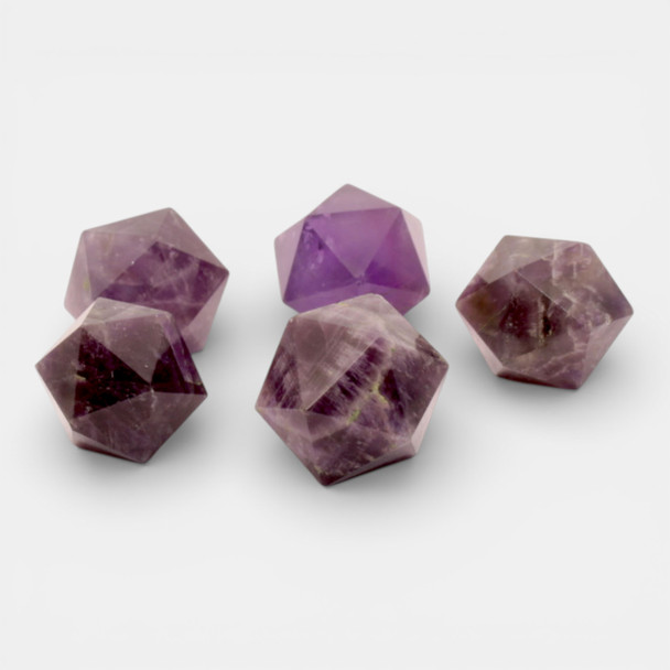 Sacred Geometry Shape Amethyst - Icosahedron