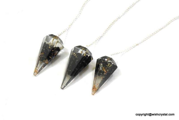 Black Tourmaline Orgonite Pendulum