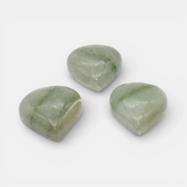 Green Aventurine Heart shape palm worry stone