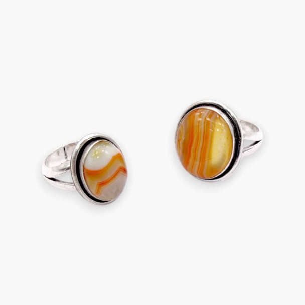 Carnelian Cabochon Ring - Adjustable size