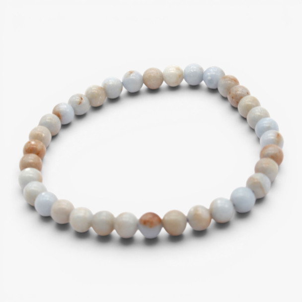 Angelite Beads Bracelet - 6 mm