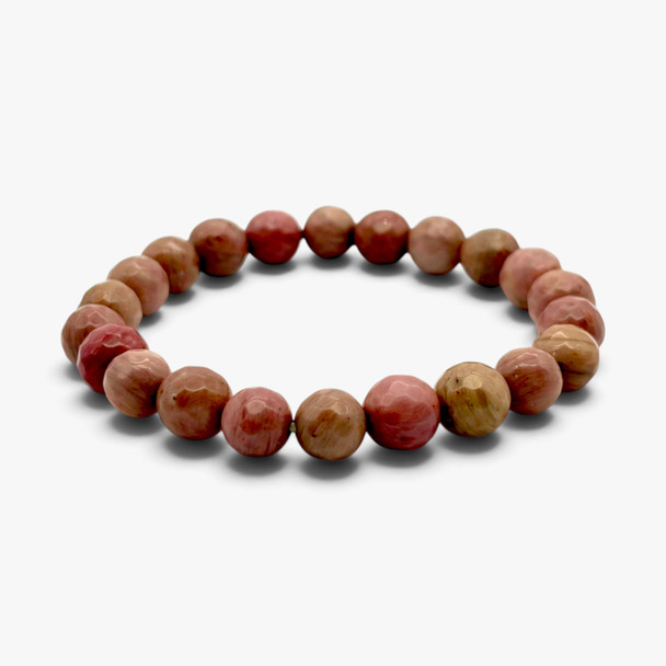Rhodochrosite Faceted Beads Bracelets - 8 mm