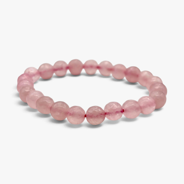 Rose Quartz Faceted Beads Bracelets - 8 mm