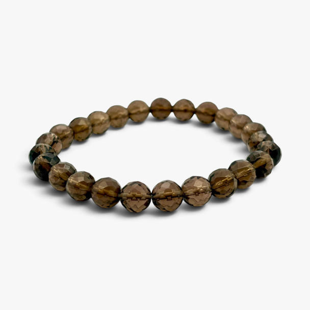 Smokey Quartz Faceted Beads Bracelets - 8 mm