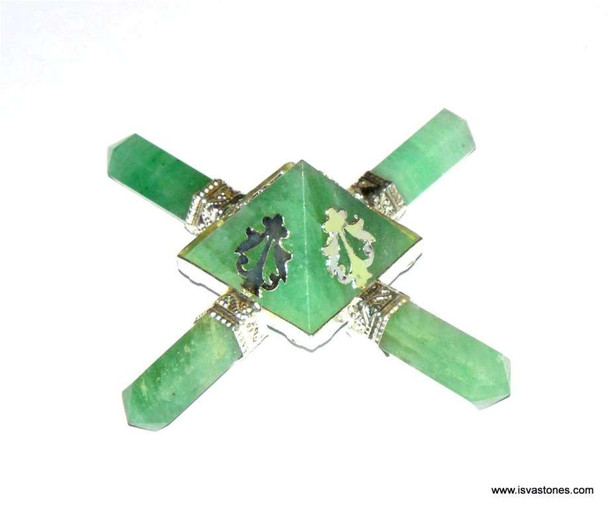 Green Aventurine Aura Energy Generator - Tibetan Craft