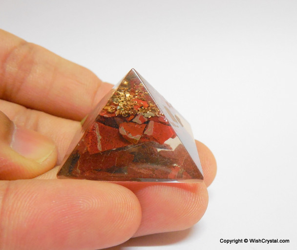 Red Jasper Orgone Pyramid - 25 mm