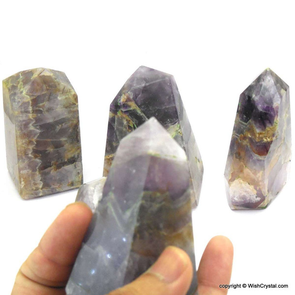 Natural Amethyst Chevron Points - 1 Kilogram Bag - 2 to 3 inch