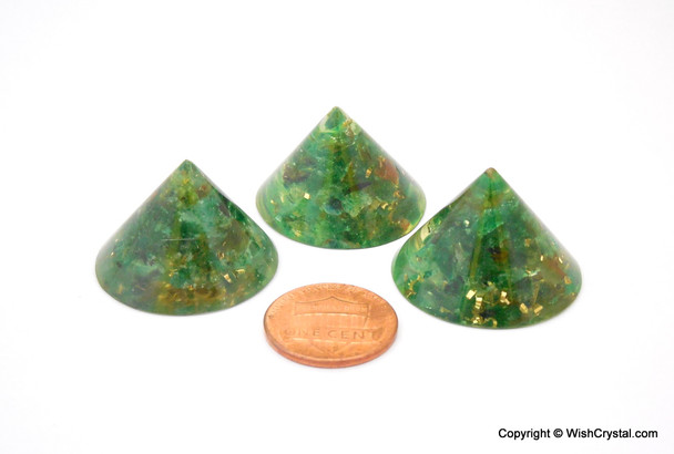 Green Aventurine Orgonite Conical Pyramid