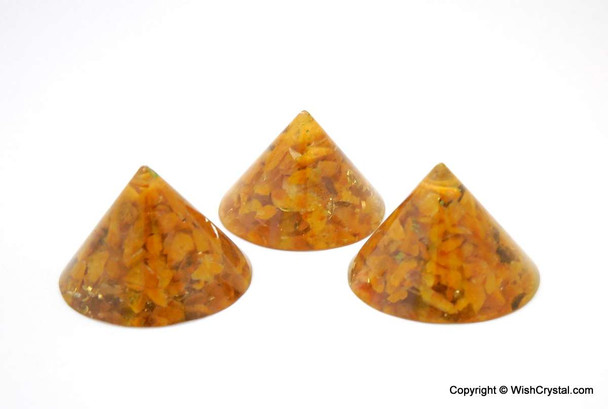 Yellow Aventurine Orgonite Conical Pyramid