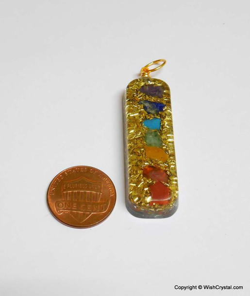Orgonite Chakra Stone Pendant with Copper