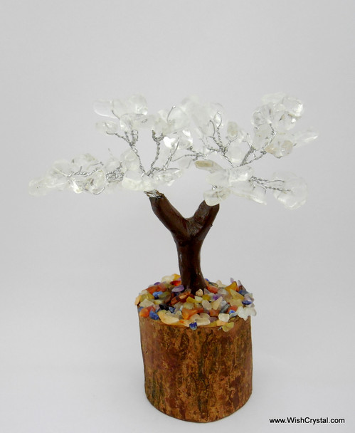 Crystal Quartz Gem Tree Petite Natural Crystal Bonsai Tree - 4-inch