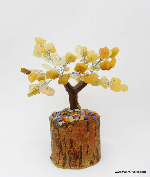 Yellow Aventurine Gem Tree Petite Natural Crystal Bonsai Tree - 4-inch