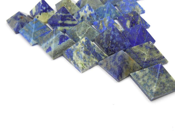 Lot of 20 Lapis Lazuli Pyramids - 15 to 18 mm