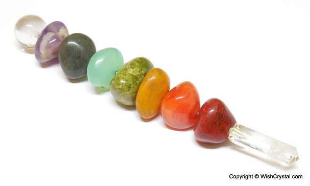 Chakra Stones Tumbled Wand
