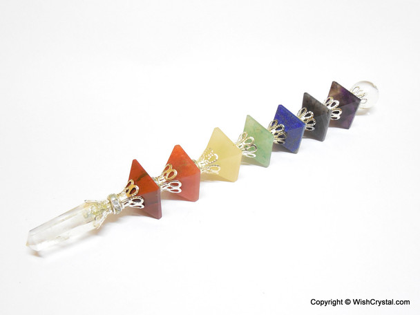 Chakra Pyramid Wand with Metal Crafting