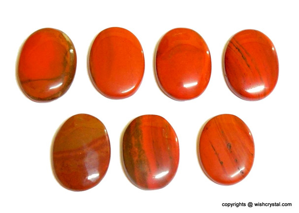 Red Jasper Oval Worry Stone