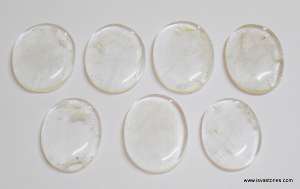 Crystal Quartz Oval Worry Stone