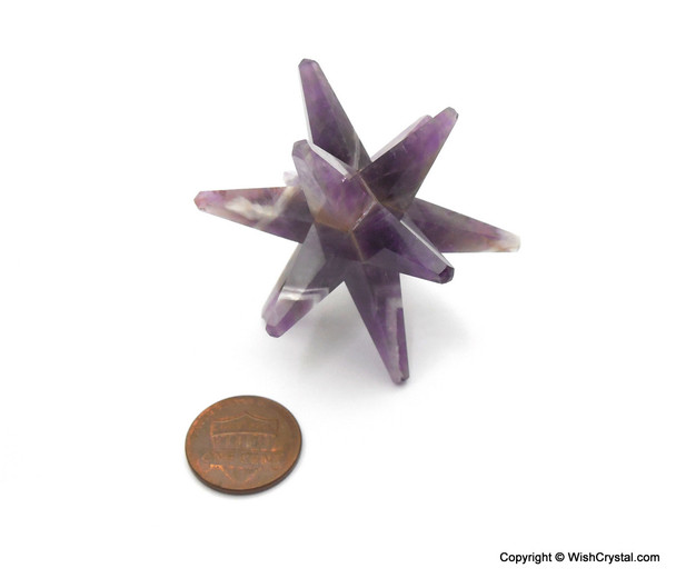 Amethyst Crystal Star with 12 Points