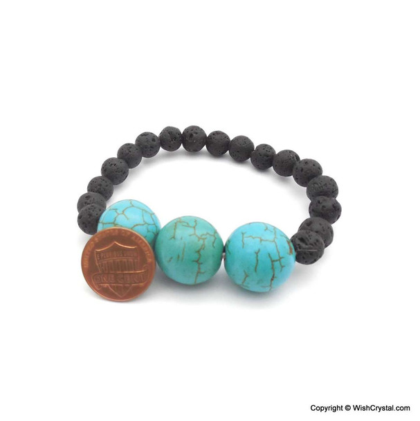 Lava and Turquoise Beads bracelets
