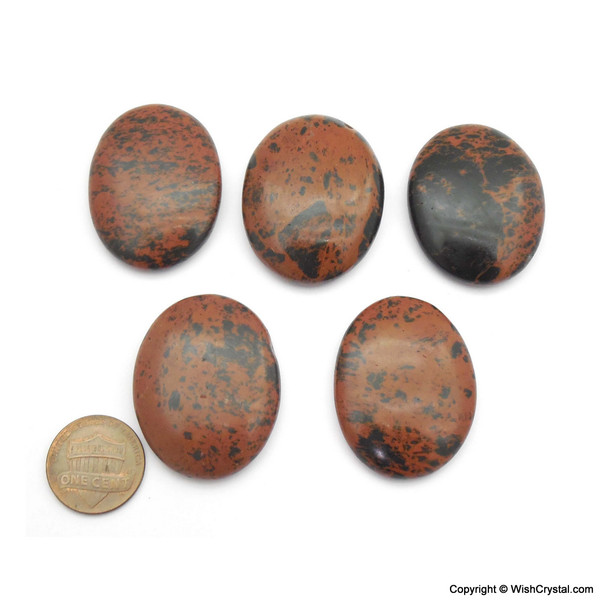 Mahogany Jasper Oval Worry Stone