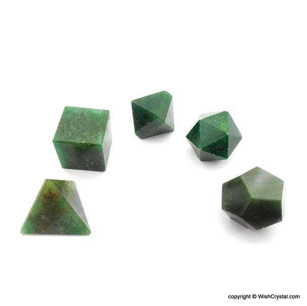 Green Aventurine Sacred Geometry Set