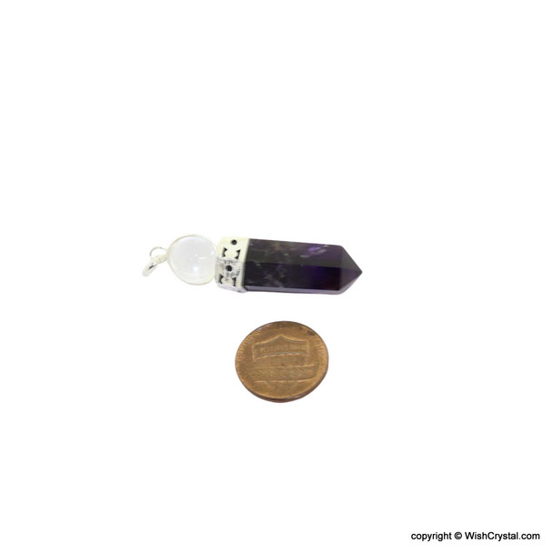Amethyst 2-piece Pendant with crystal sphere