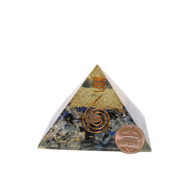 Orgonite Pyramid with multiple Crystals