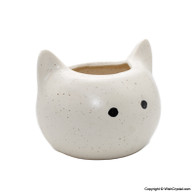 Cat Figurine Ceramic Crystal Container Home Décor