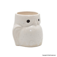 Owl Figurine Ceramic Crystal Container Home Décor