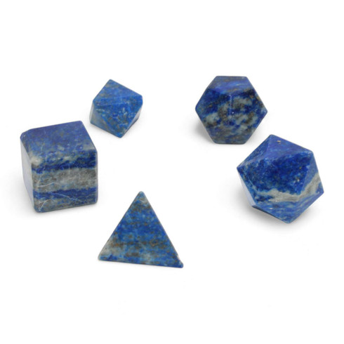 Lapis Lazuli Sacred Geometry Set of 5 Pieces | Wishcrystal
