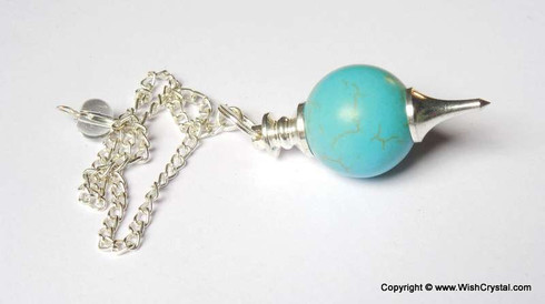 Halo Turquoise Ball Pendulum – Bulk Pricing at Wishcrystal