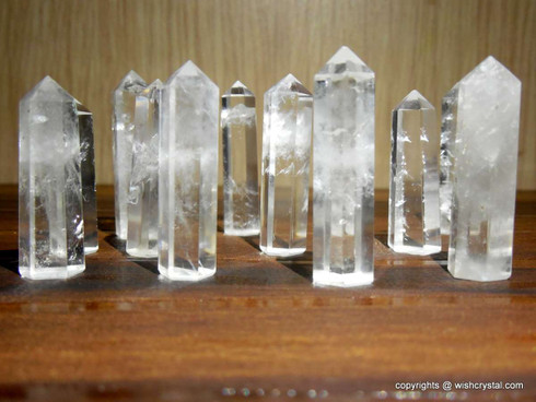 Natural Quartz Crystal 6-faceted Points – Wishcrystal USA