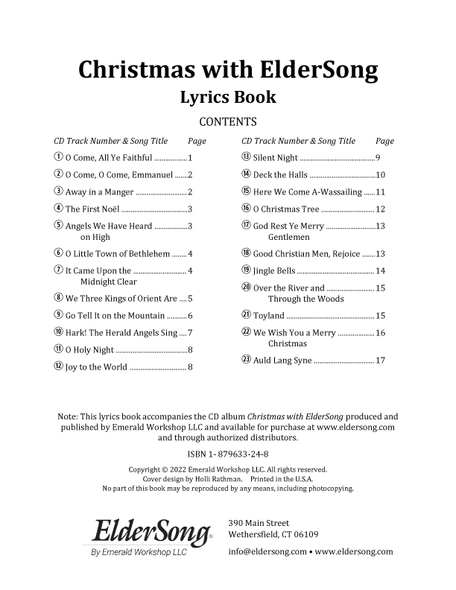 CHRISTMAS with ELDERSONG - CD and 10 Lyrics Books Set
