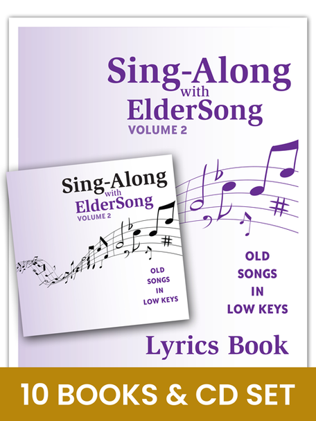 SING-ALONG with ELDERSONG, Volume 2 - CD and 10 Lyrics Books Set