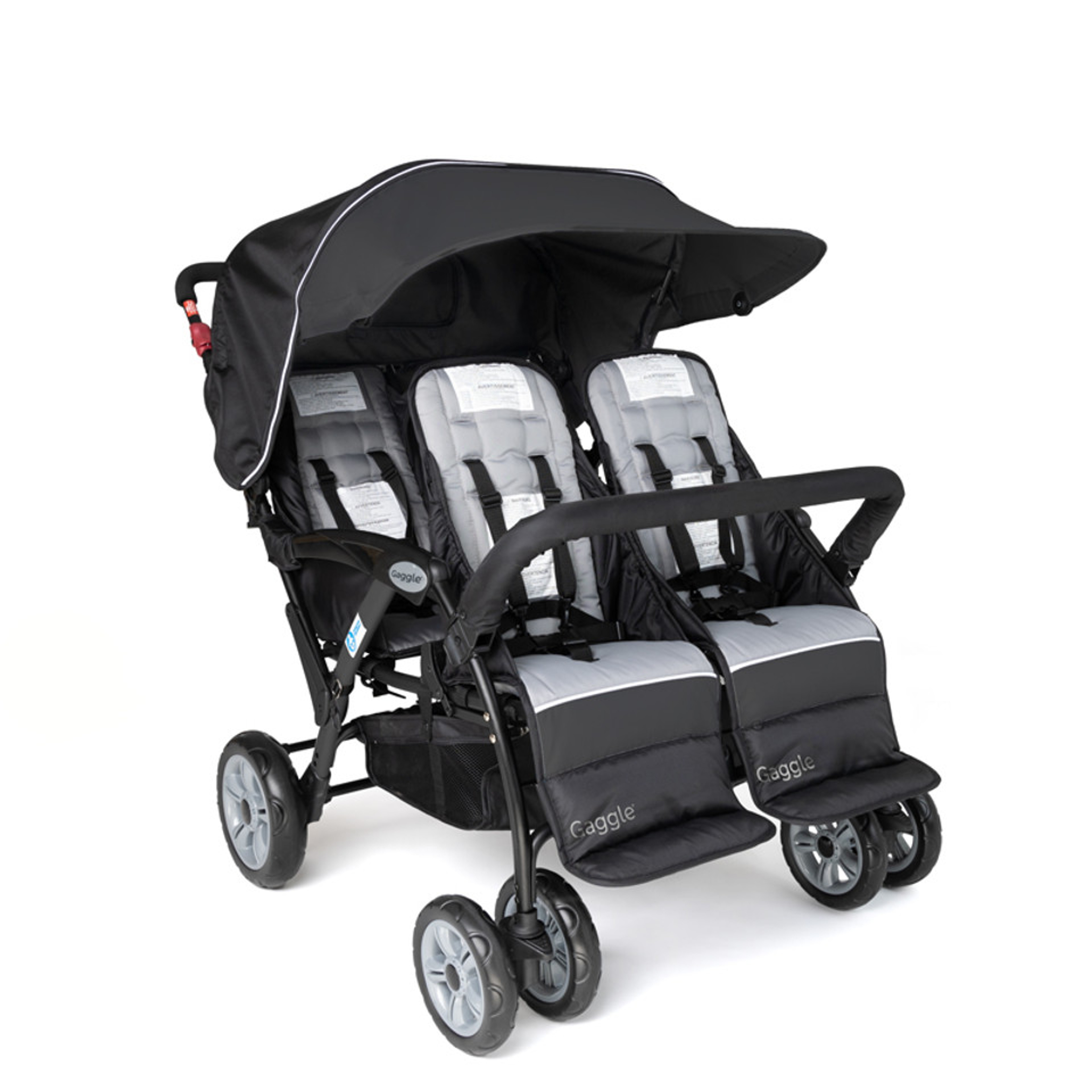 Black 4 seat stroller