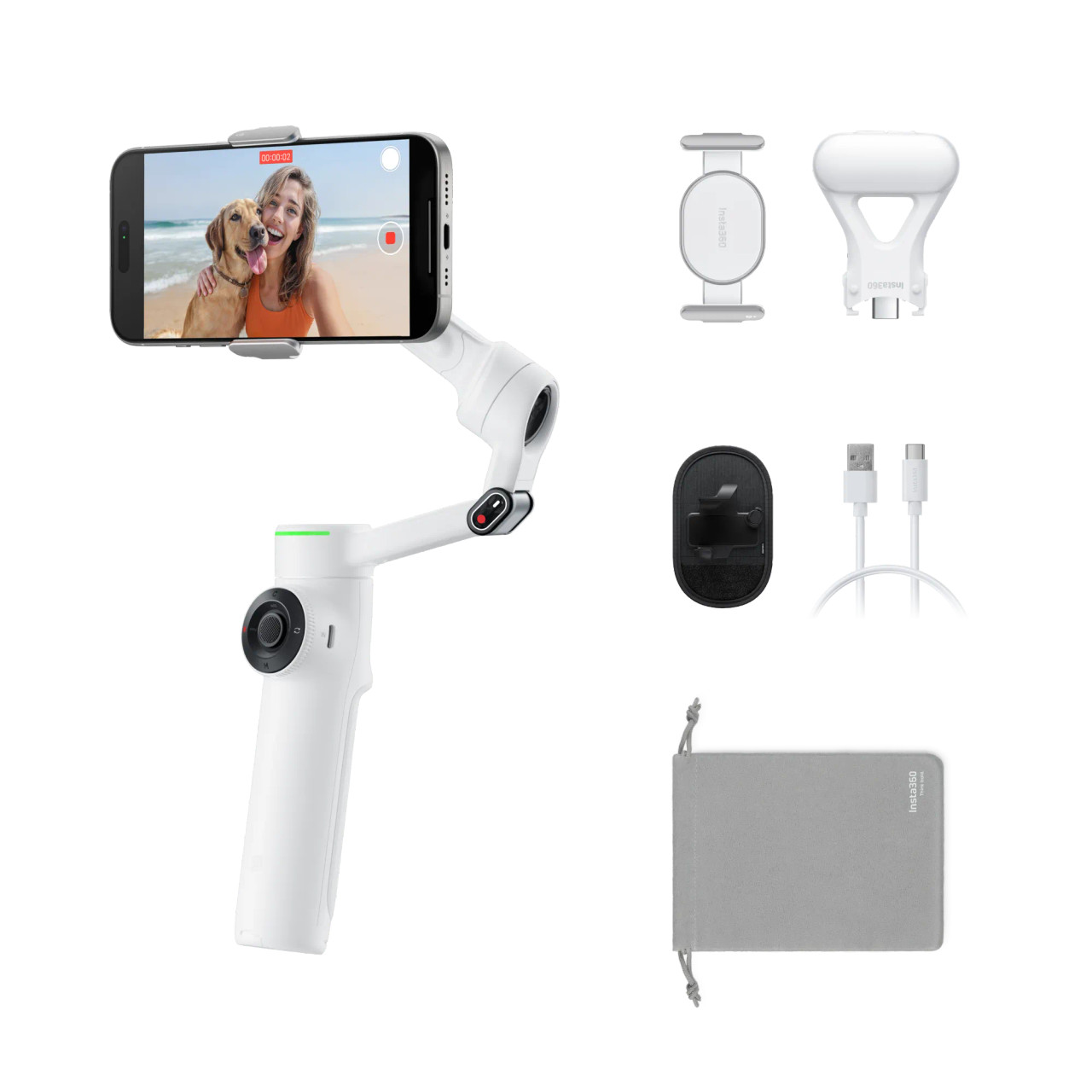 【美品】Insta360 flow Summit white Insta360 Flow 2 Pro Standard Bundle Summit White