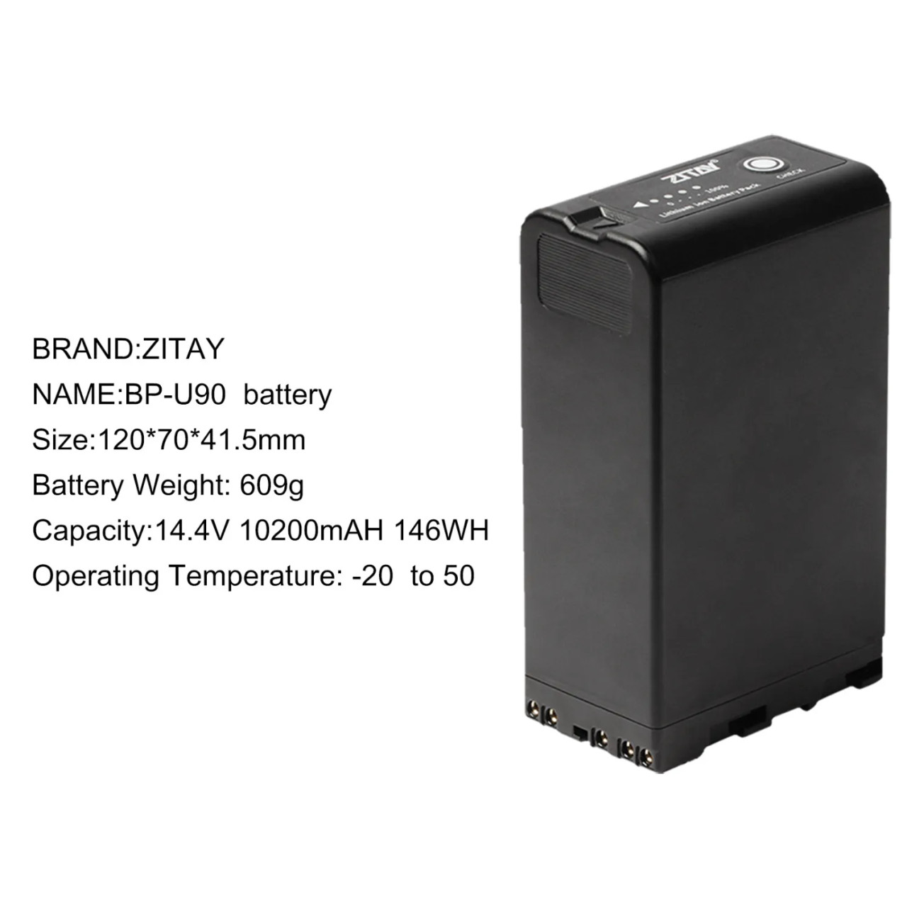 Zitay 希鐵BP-U90 Battery for Sony Z380 Z280 U35 FX6 FX9 Z190 電池