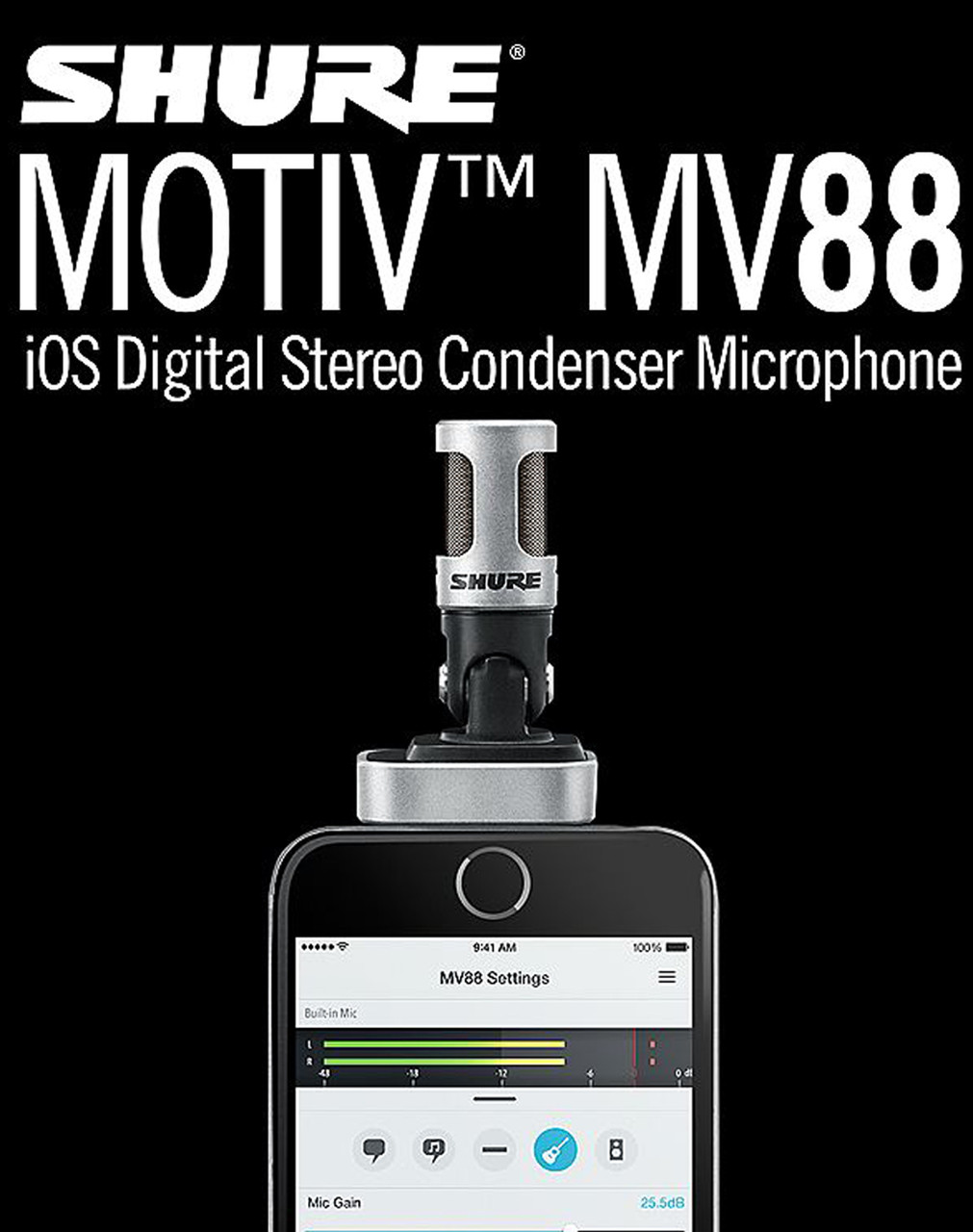 Shure Mv Stereo Condenser Microphone For Iphone 立體聲咪高風