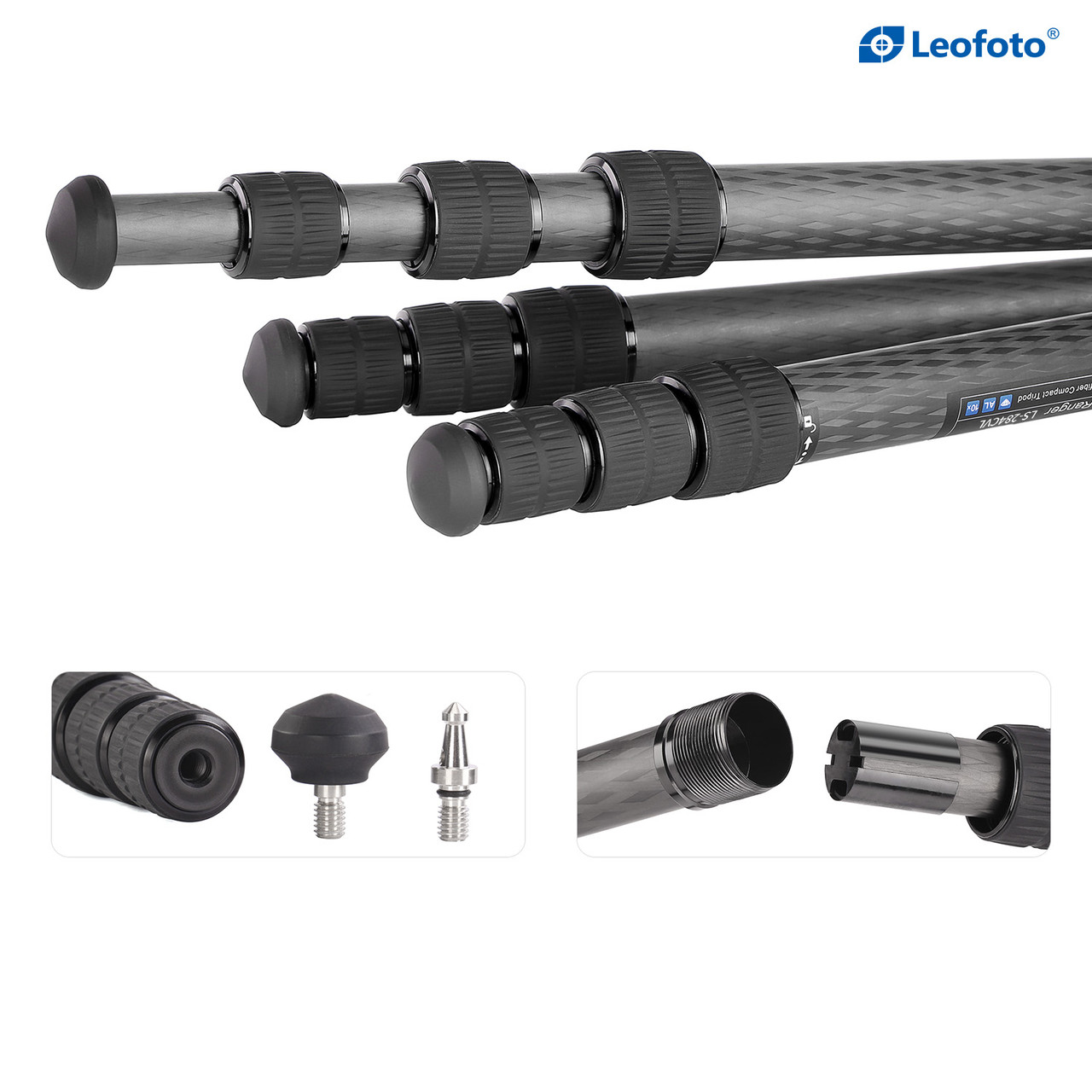 Leofoto LS-284CVL Carbon Tripod 中軸橫置碳纖維三腳架