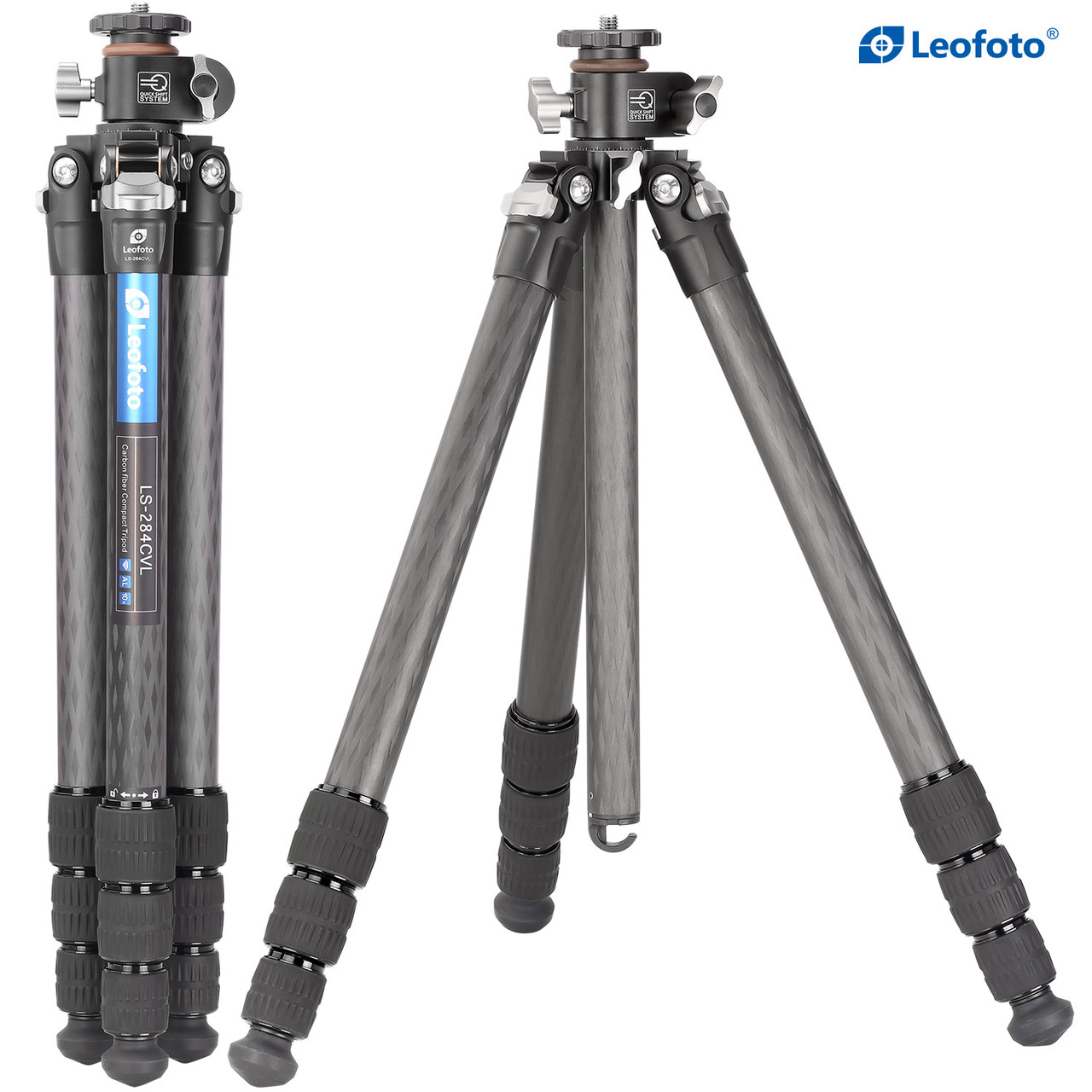 Leofoto LS-284CVL Carbon Tripod 中軸橫置碳纖維三腳架