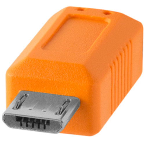 Tether Tools TetherPro USB Type-C Male to 5-Pin Micro-USB 2.0 Type-B Male  Cable (4.6m Orange)
