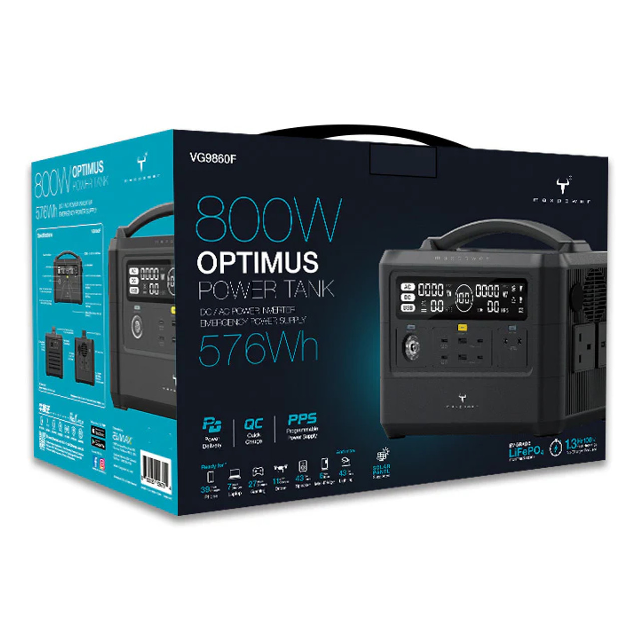 Maxpower 牛魔王VG9860F 155,000mAh 576Wh 800W 流動AC 電源