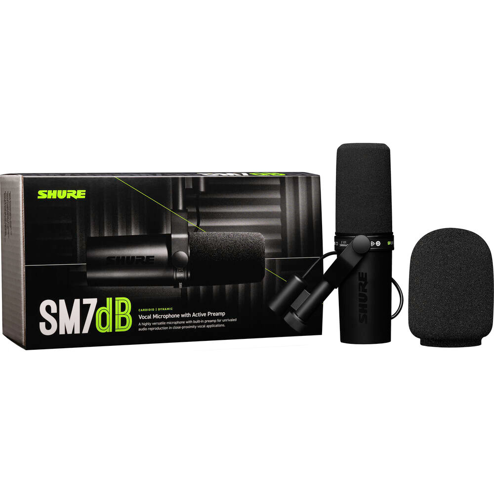 Shure SM7dB Dynamic Vocal Microphone with Built-In Preamp 動圈式