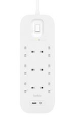 Belkin Connect 6位防雷保護拖板（1個 USB-C + 1個 USB-A｜18W｜2米） 圖 2