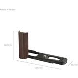 SmallRig 5942 L-Shaped Mount Plate with Wooden Handle For Panasonic Lumix L10 Black 木頭L型手柄 (黑色)
