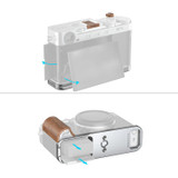 SmallRig 5984 L-Shaped Mount Plate with Wooden Handle for FUJIFILM X-E5 Silver L型快拆底板 (銀色)