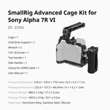 SmallRig 6704 HawkLock Advanced Cage Kit for Sony Alpha 7R VI 專業快拆套籠套裝 09
