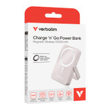 Verbatim 32267 10000mAh 玻璃面磁吸充電池 - 粉紅色 — 產品外觀及細節 1